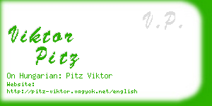 viktor pitz business card